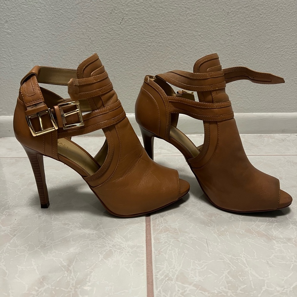 Michael Kors Blaze Open-Toe Ankle Boot